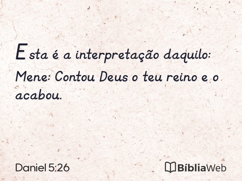 Daniel 5:26 em imagem para compartilhar