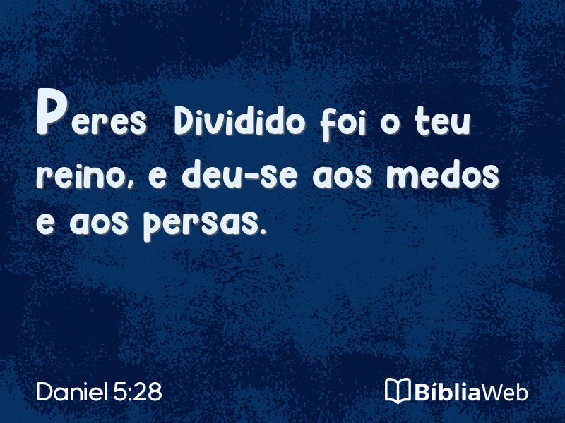 Daniel 5:28 em imagem para compartilhar
