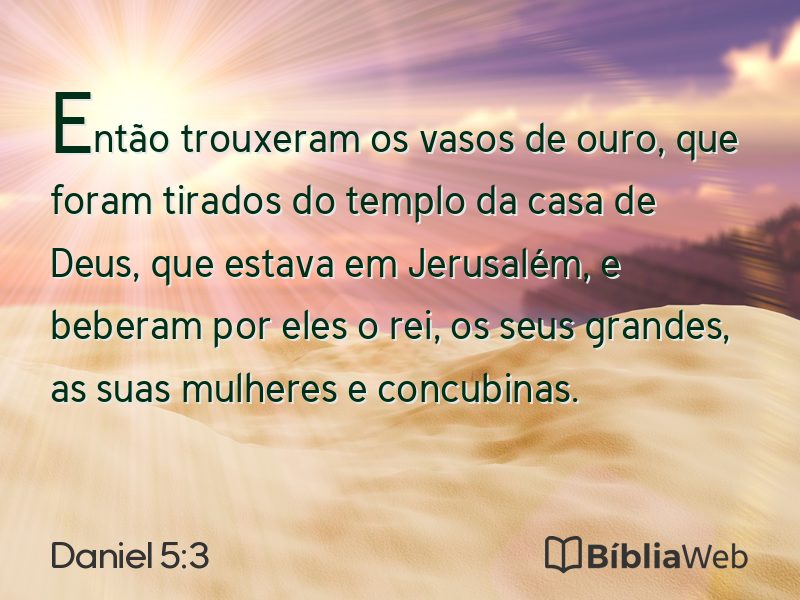 Daniel 5:3 em imagem para compartilhar