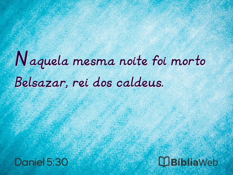 Daniel 5:30 em imagem para compartilhar