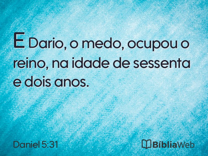 Daniel 5:31 em imagem para compartilhar