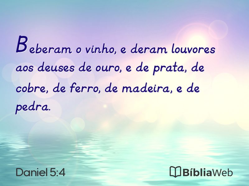 Daniel 5:4 em imagem para compartilhar