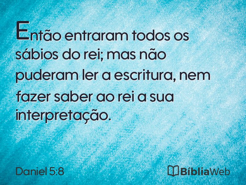 Daniel 5:8 em imagem para compartilhar