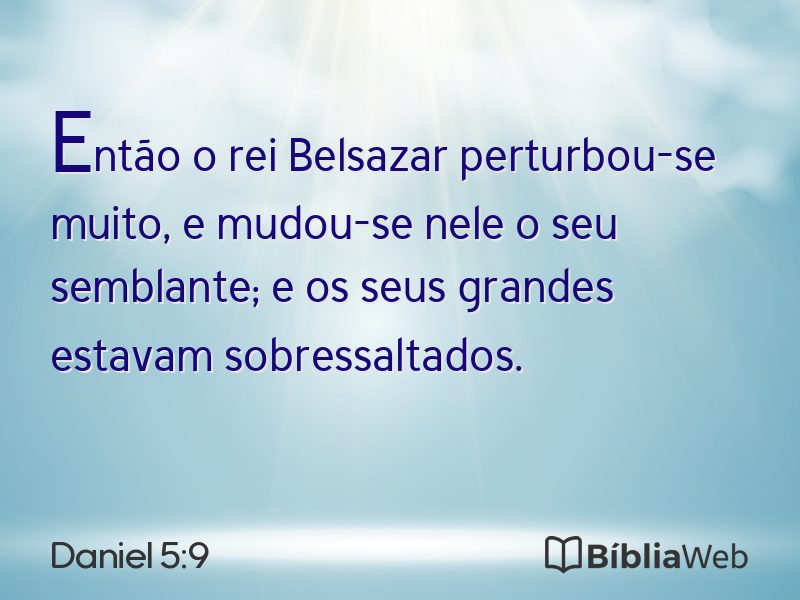 Daniel 5:9 em imagem para compartilhar