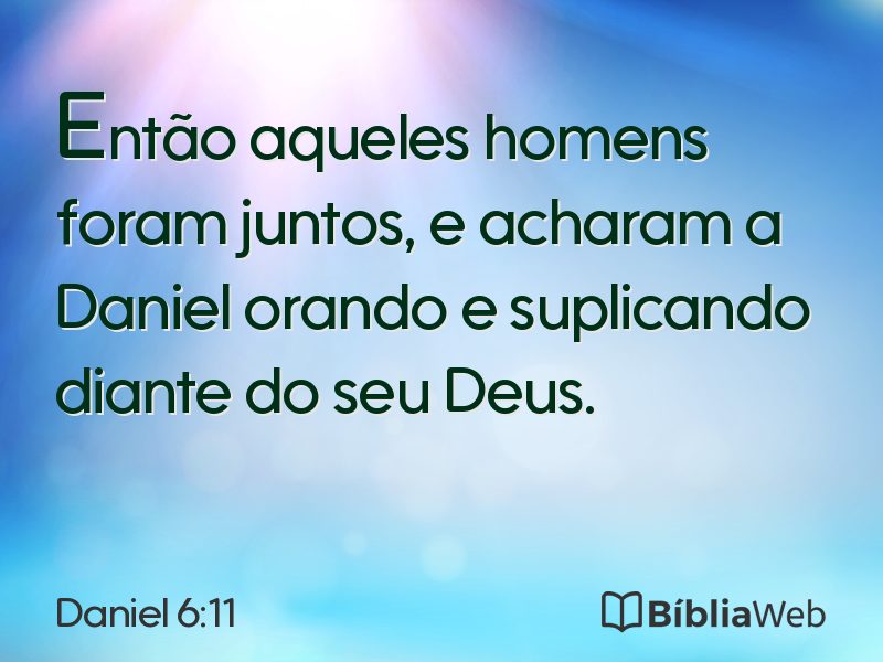 Daniel 6:11 em imagem para compartilhar
