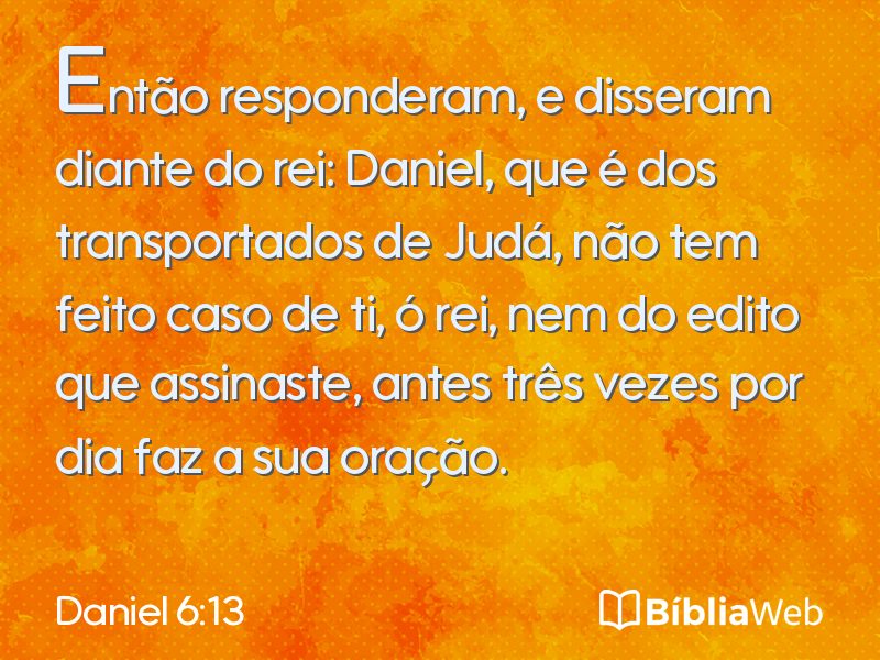 Daniel 6:13 em imagem para compartilhar