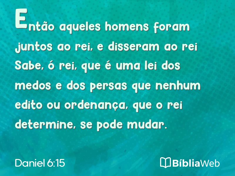 Daniel 6:15 em imagem para compartilhar