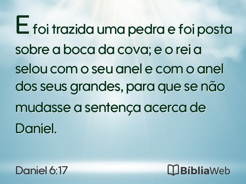 Daniel 6:17 em imagem para compartilhar