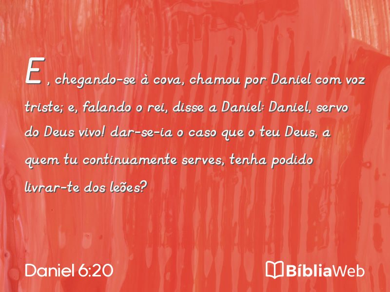 Daniel 6:20 em imagem para compartilhar