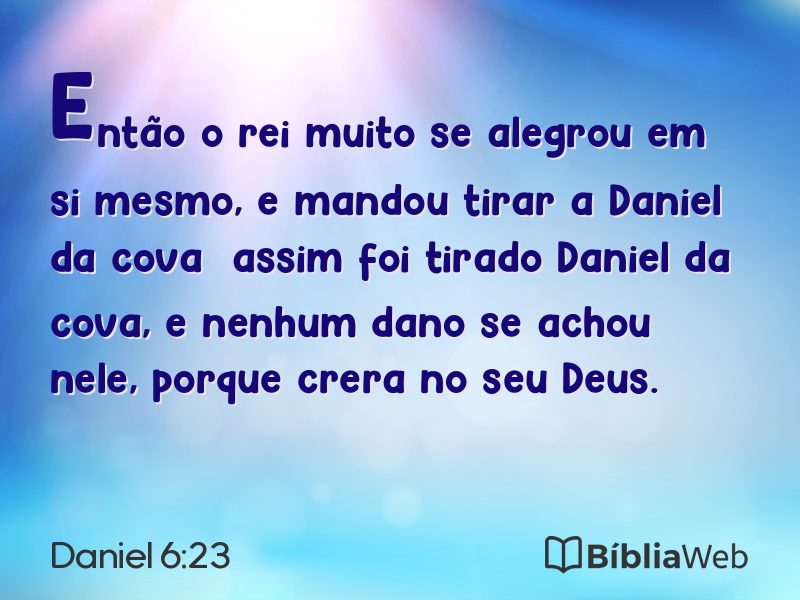 Daniel 6:23 em imagem para compartilhar