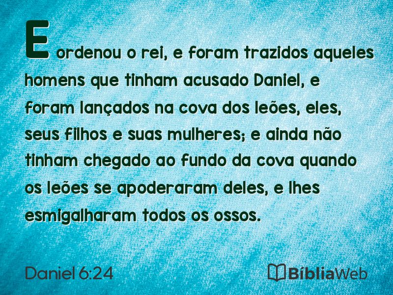 Daniel 6:24 em imagem para compartilhar