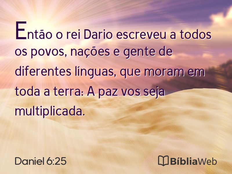 Daniel 6:25 em imagem para compartilhar