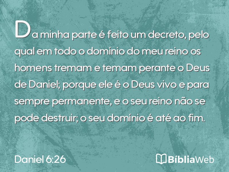 Daniel 6:26 em imagem para compartilhar
