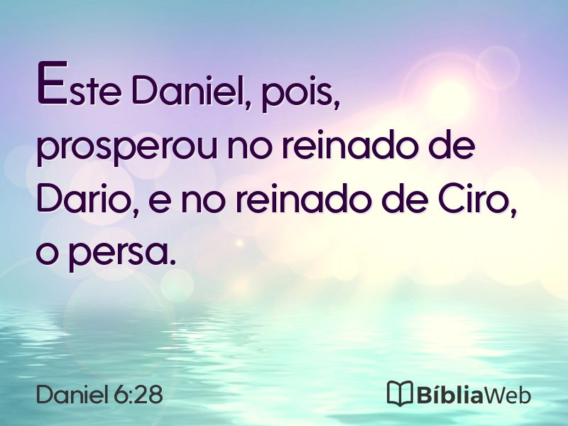 Daniel 6:28 em imagem para compartilhar