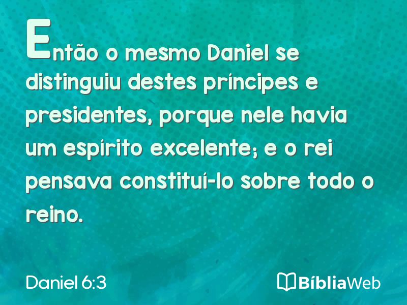 Daniel 6:3 em imagem para compartilhar