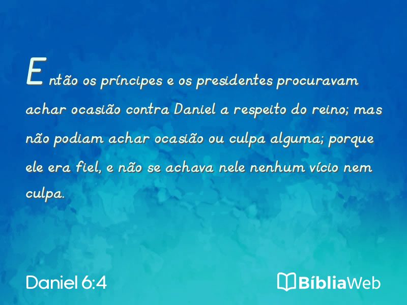 Daniel 6:4 em imagem para compartilhar