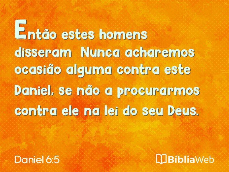 Daniel 6:5 em imagem para compartilhar