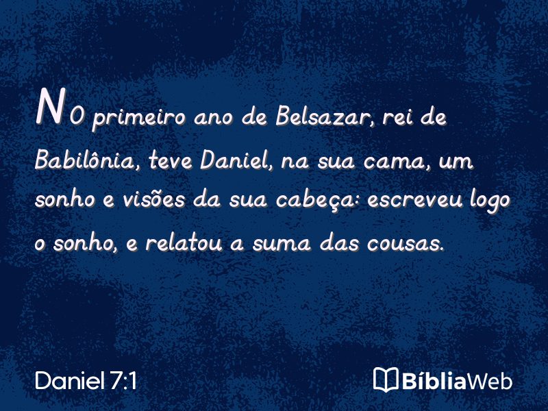 Daniel 7:1 em imagem para compartilhar