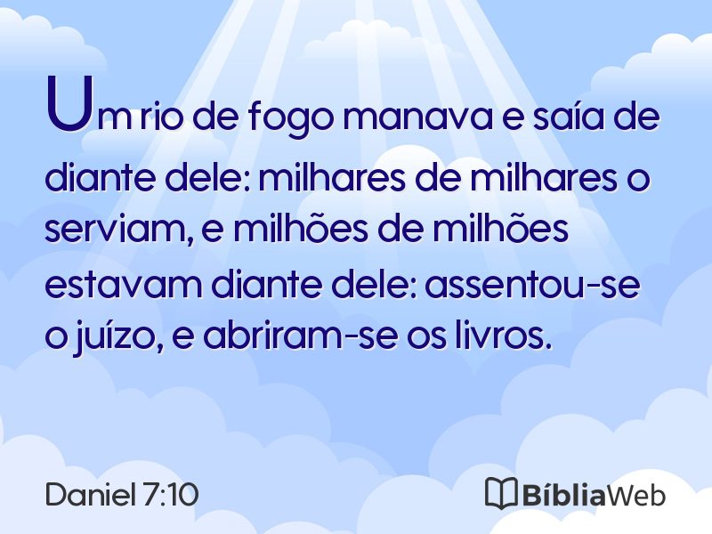 Daniel 7:10 em imagem para compartilhar
