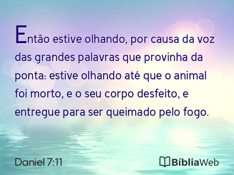 Daniel 7:11 em imagem para compartilhar
