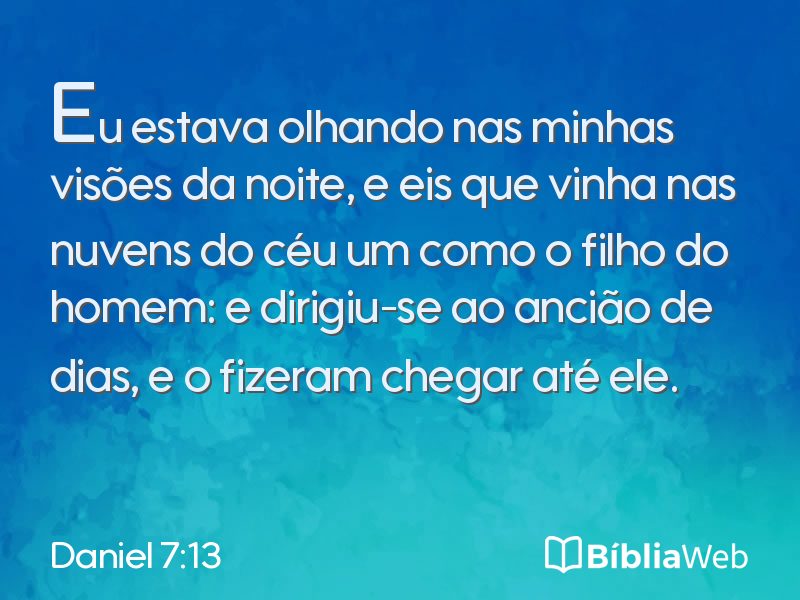 Daniel 7:13 em imagem para compartilhar
