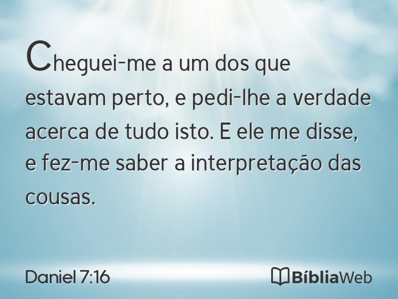 Daniel 7:16 em imagem para compartilhar