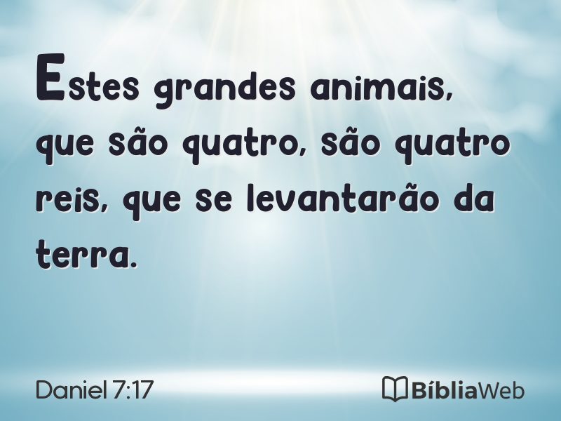 Daniel 7:17 em imagem para compartilhar