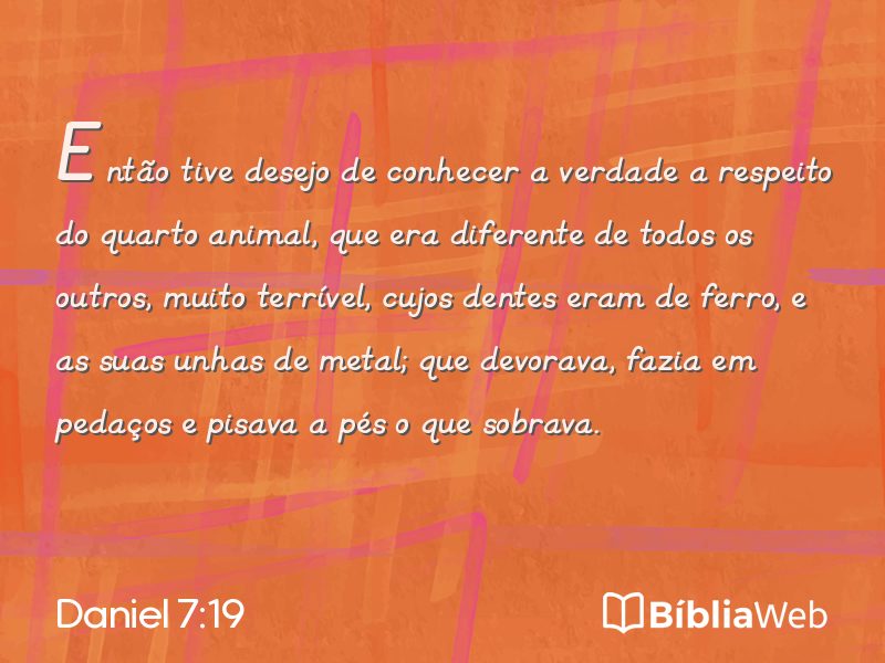 Daniel 7:19 em imagem para compartilhar