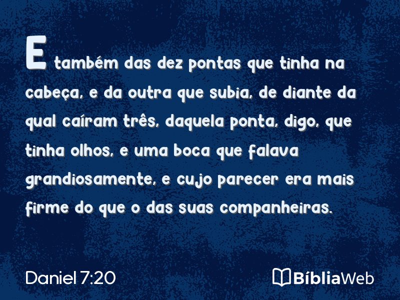 Daniel 7:20 em imagem para compartilhar