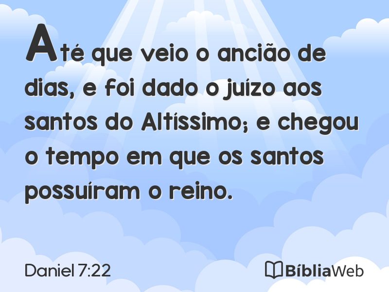 Daniel 7:22 em imagem para compartilhar