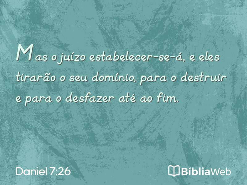 Daniel 7:26 em imagem para compartilhar