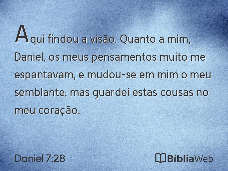 Daniel 7:28 em imagem para compartilhar