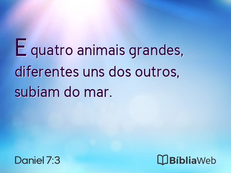 Daniel 7:3 em imagem para compartilhar