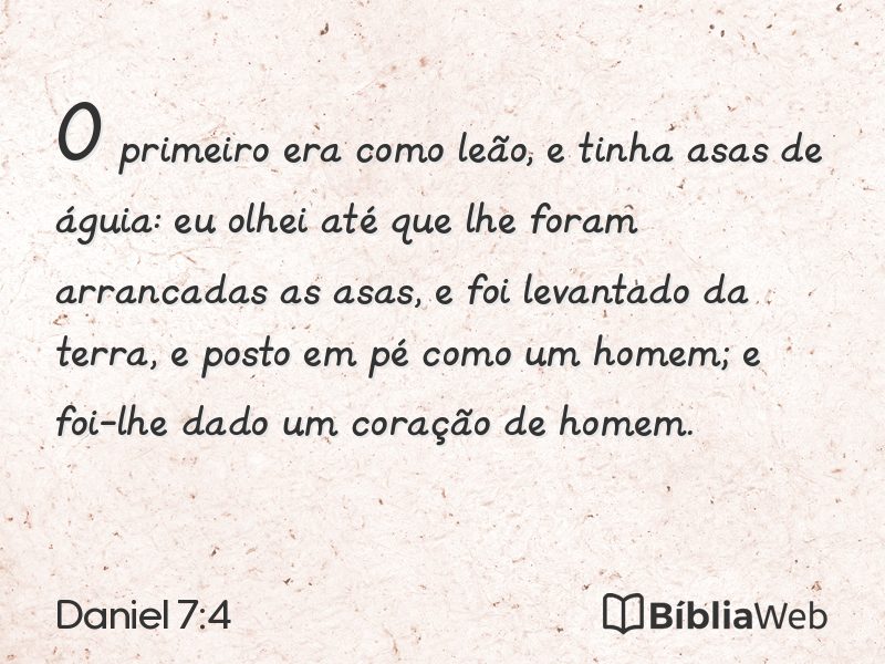 Daniel 7:4 em imagem para compartilhar