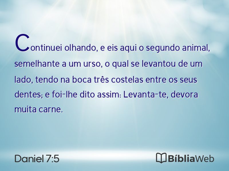 Daniel 7:5 em imagem para compartilhar
