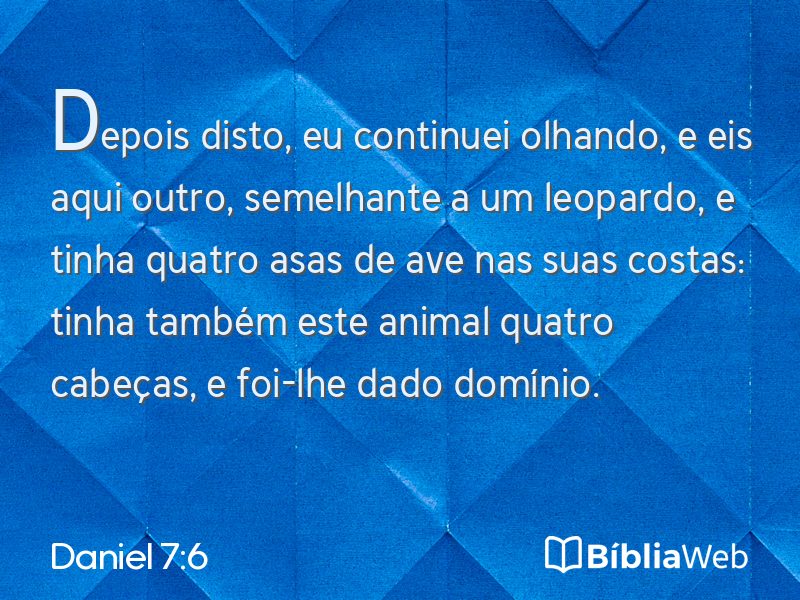 Daniel 7:6 em imagem para compartilhar