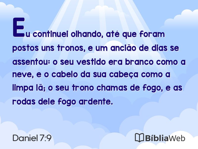 Daniel 7:9 em imagem para compartilhar