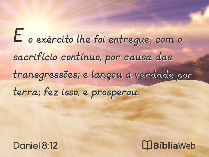 Daniel 8:12 em imagem para compartilhar