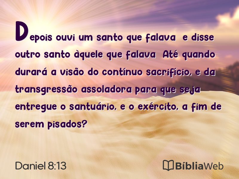 Daniel 8:13 em imagem para compartilhar