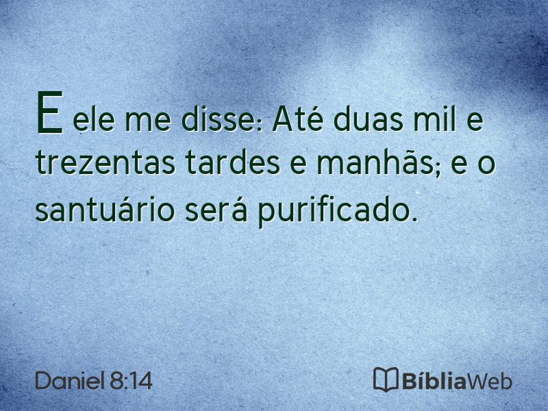 Daniel 8:14 em imagem para compartilhar