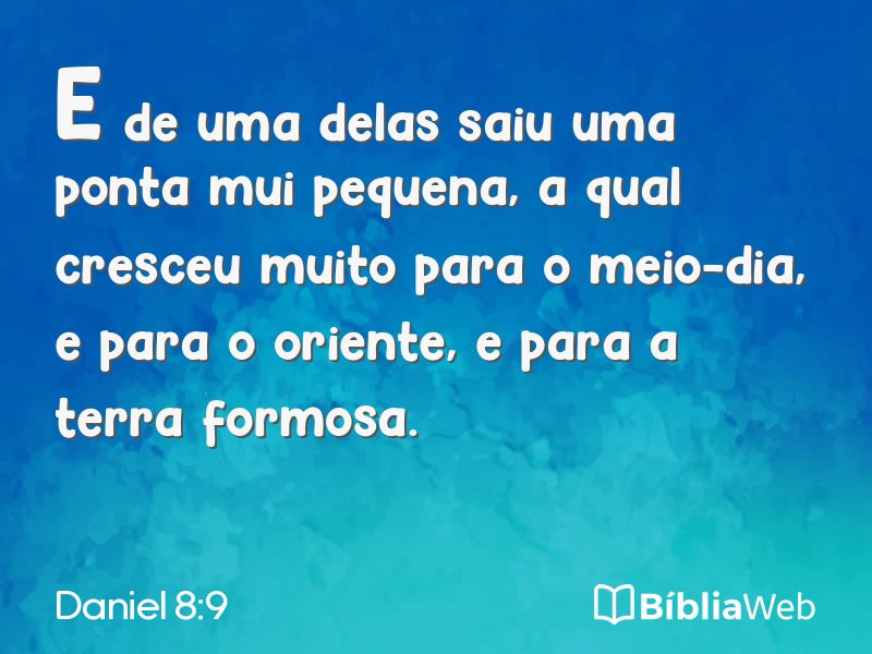 Daniel 8:9 em imagem para compartilhar