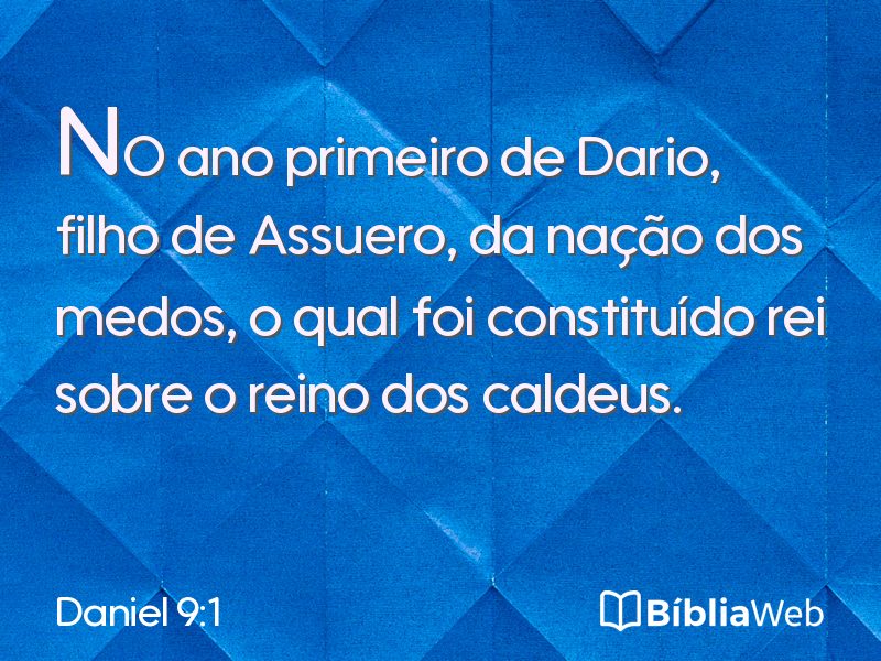 Daniel 9:1 em imagem para compartilhar