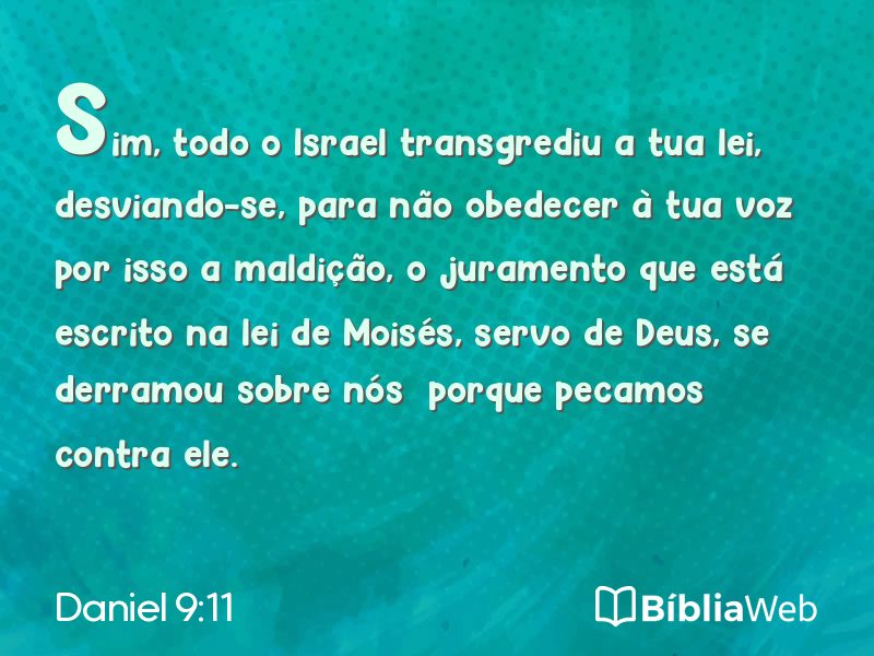 Daniel 9:11 em imagem para compartilhar