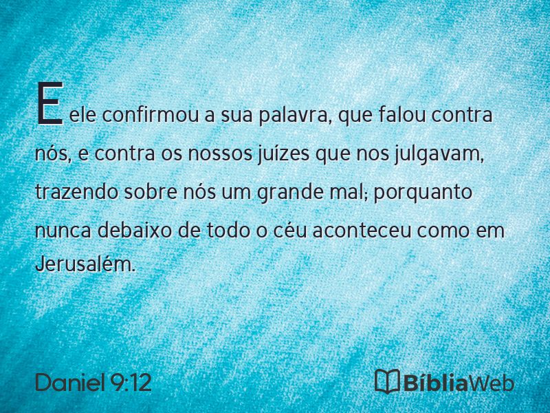 Daniel 9:12 em imagem para compartilhar