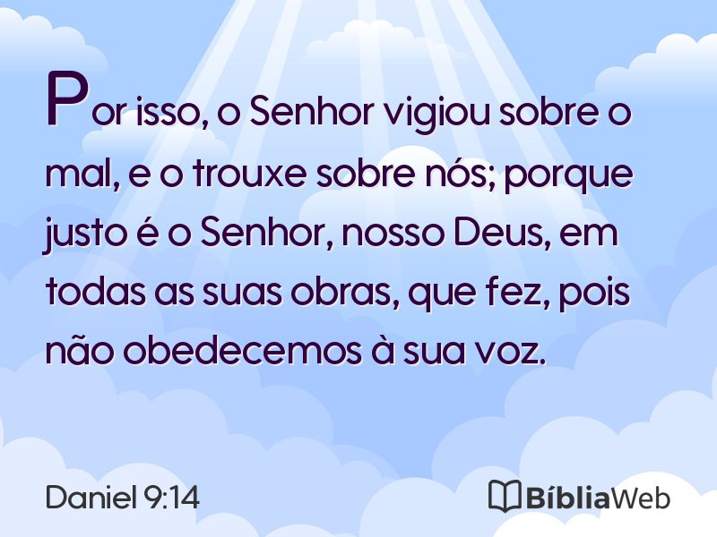 Daniel 9:14 em imagem para compartilhar