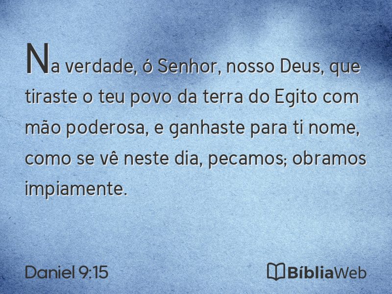 Daniel 9:15 em imagem para compartilhar