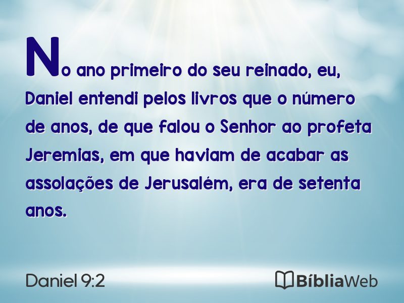 Daniel 9:2 em imagem para compartilhar