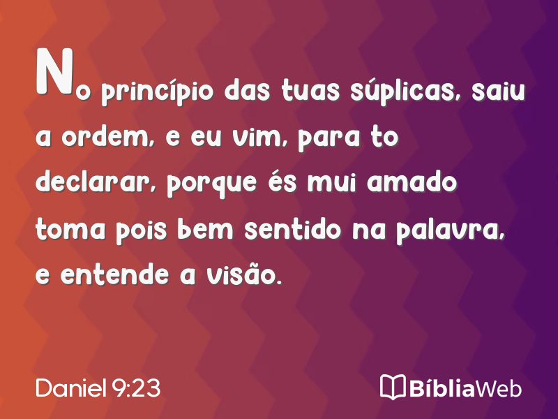 Daniel 9:23 em imagem para compartilhar
