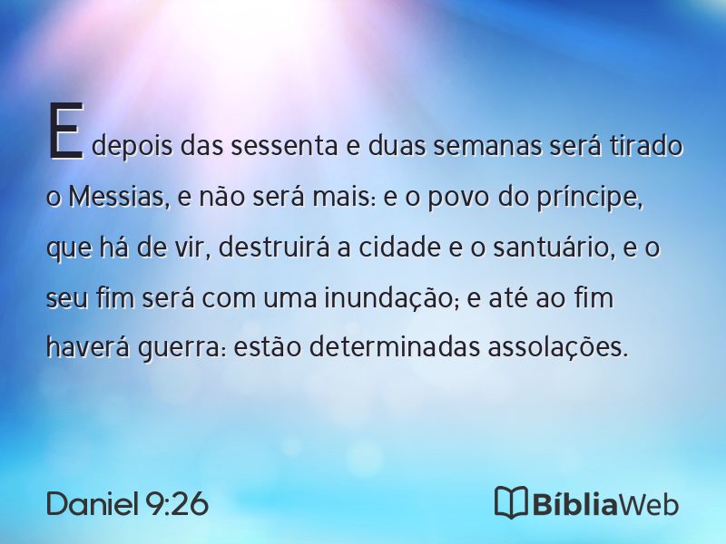 Daniel 9:26 em imagem para compartilhar