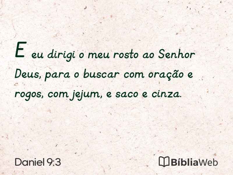 Daniel 9:3 em imagem para compartilhar